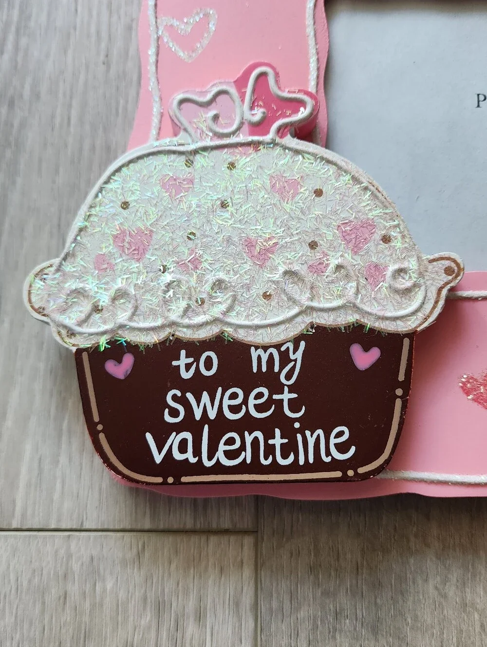 Valentine's Day Pink Cupcake 4x6 Photo Frame 